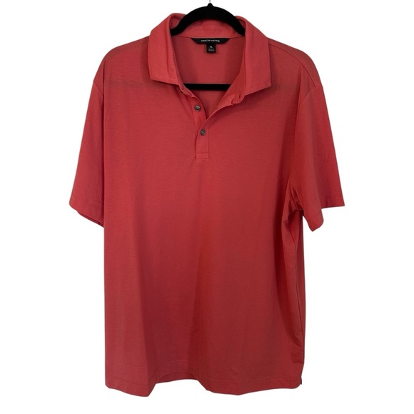 Mercer+Mettle Men’s Short Sleeve Stretch Red/Orange Jersey Polo Size XL GUC - Picture 1 of 7
